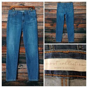Most Collection Jeans 31 Eco Friendly High Rise Slim Ankle Blue Denim Stretch